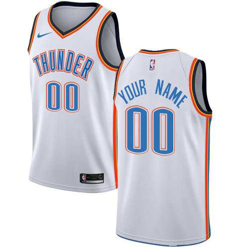 Men & Youth Customized Oklahoma City Thunder Swingman White Home Nike Association Edition Jersey